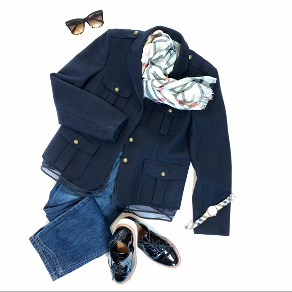 LOFT Jackets & Blazers - NWOT Loft Military Style Wool Blazer Size 16